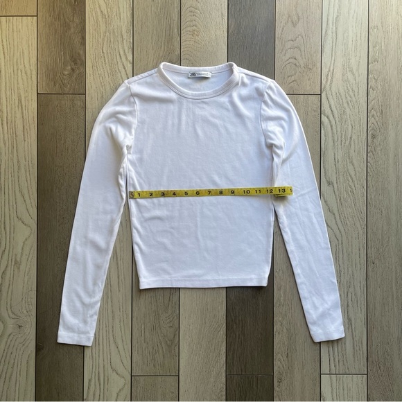 Zara White Long Sleeve Top - Picture 3 of 4